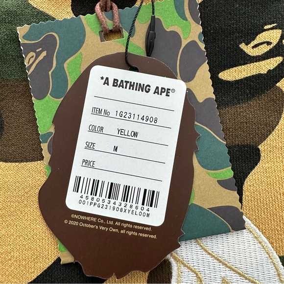NWT BAPE X OVO 1st Camo Pullover Hoodie Size Medium - Picture 4 of 6